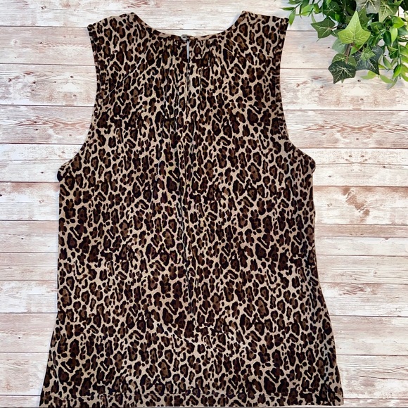 CHAPS Animal/Cheetah Print Sleeveless Top sz L - Picture 3 of 3